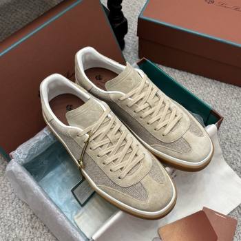 Loro Piana Tennis Walk Sneaker in Suede Linen Beige 2025 (SS-25080917)