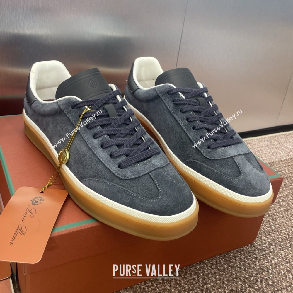 Loro Piana Tennis Walk Sneaker in Suede Dark Grey 2025 (SS-25080804)