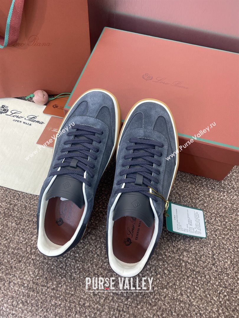 Loro Piana Tennis Walk Sneaker in Suede Dark Grey 2025 (SS-25080804)
