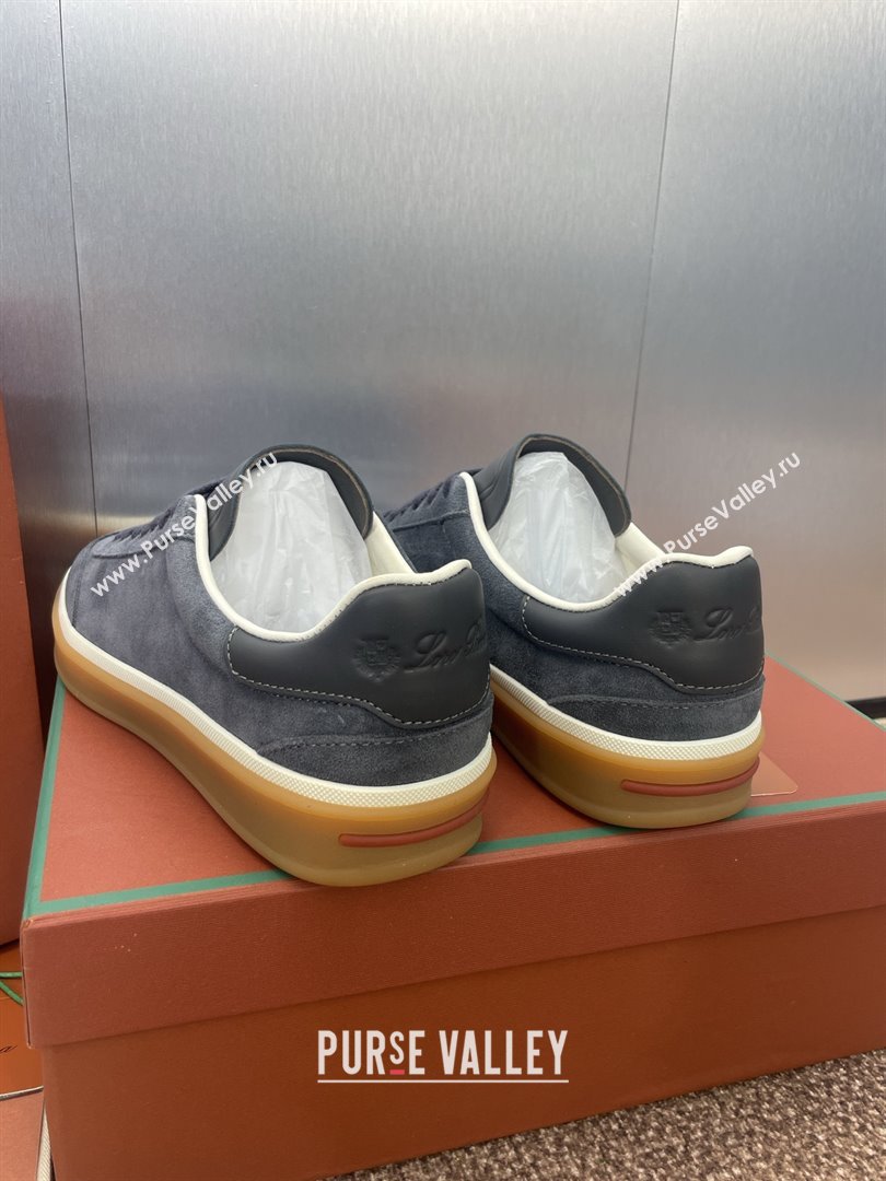 Loro Piana Tennis Walk Sneaker in Suede Dark Grey 2025 (SS-25080804)