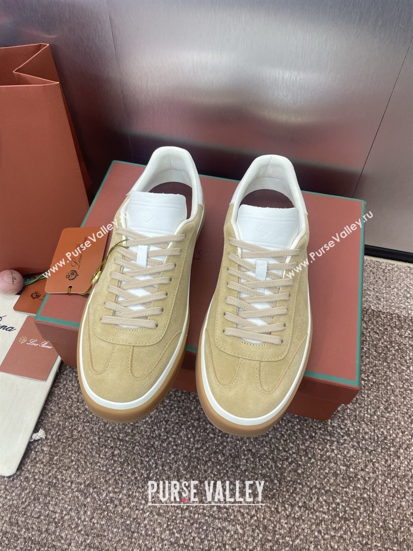 Loro Piana Tennis Walk Sneaker in Suede Khaki 2025 (SS-25080805)