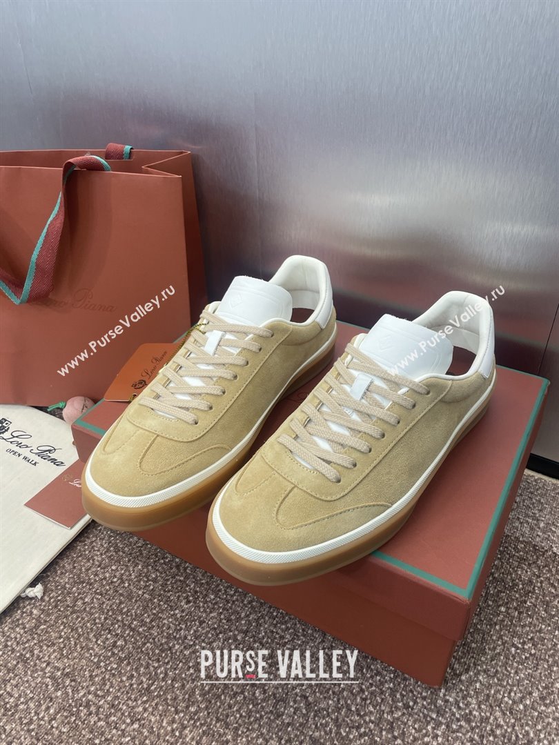 Loro Piana Tennis Walk Sneaker in Suede Khaki 2025 (SS-25080805)