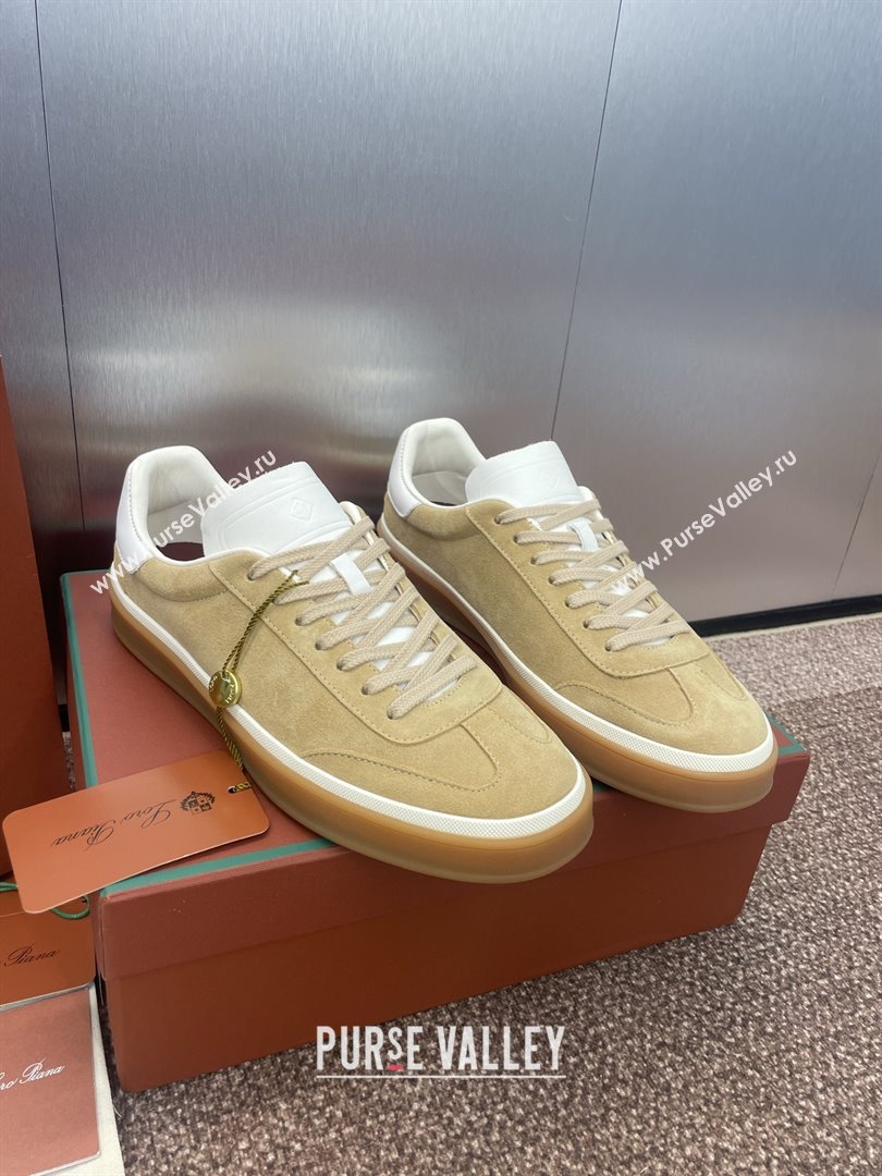 Loro Piana Tennis Walk Sneaker in Suede Khaki 2025 (SS-25080805)