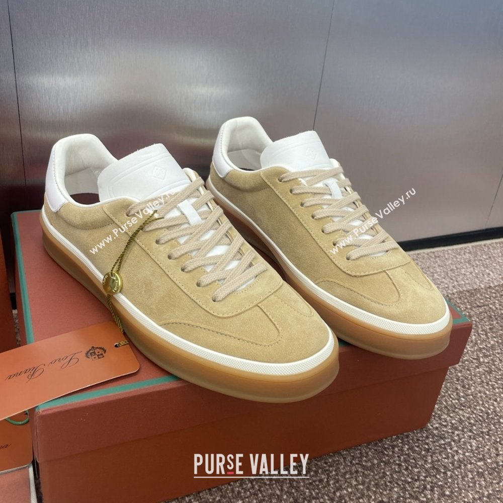 Loro Piana Tennis Walk Sneaker in Suede Khaki 2025 (SS-25080805)