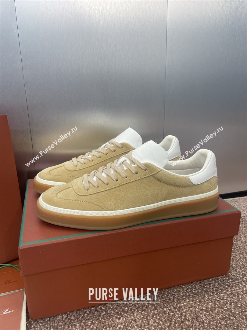 Loro Piana Tennis Walk Sneaker in Suede Khaki 2025 (SS-25080805)