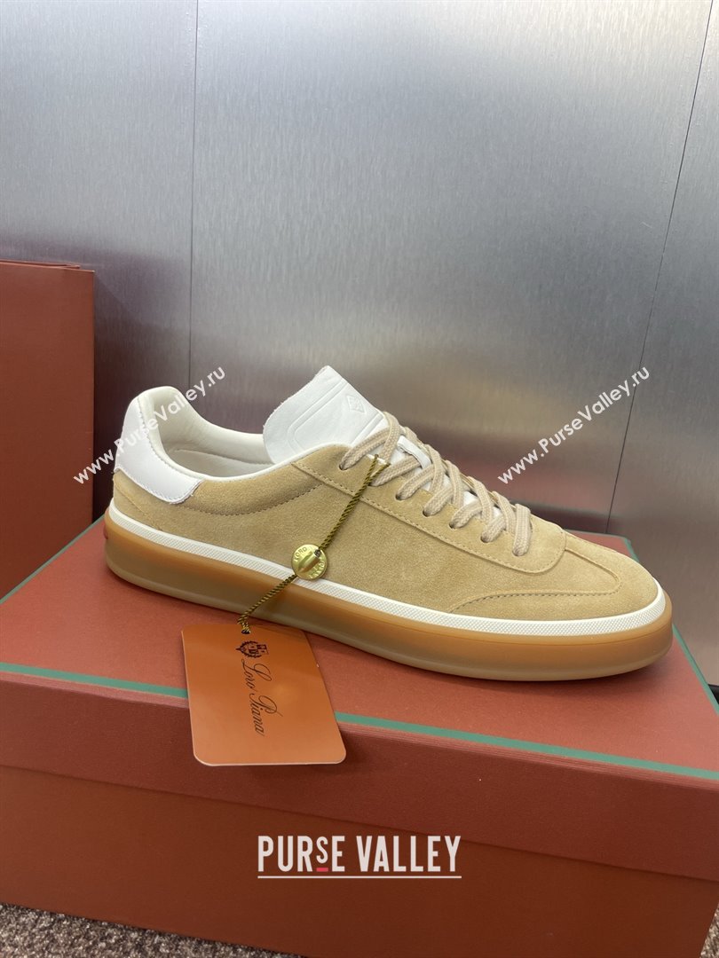 Loro Piana Tennis Walk Sneaker in Suede Khaki 2025 (SS-25080805)