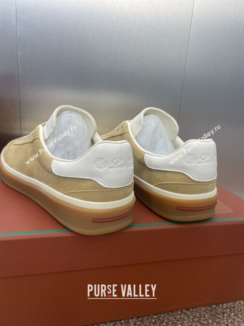 Loro Piana Tennis Walk Sneaker in Suede Khaki 2025 (SS-25080805)