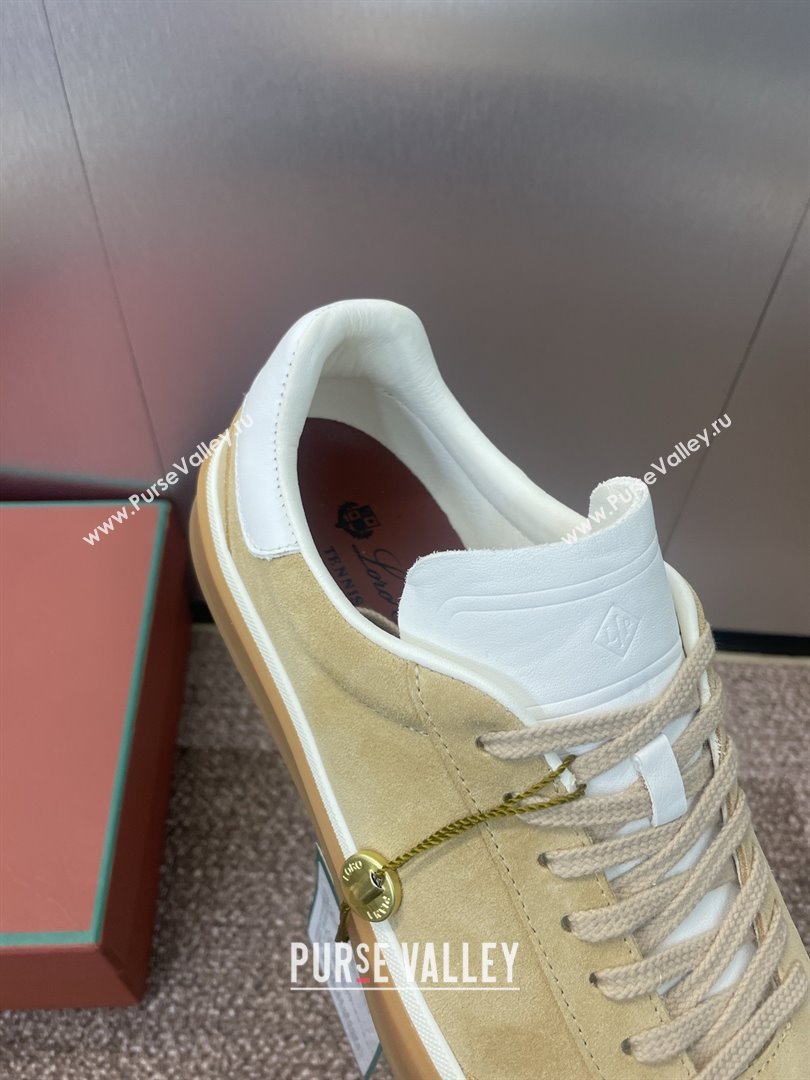 Loro Piana Tennis Walk Sneaker in Suede Khaki 2025 (SS-25080805)