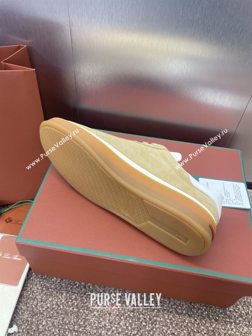 Loro Piana Tennis Walk Sneaker in Suede Khaki 2025 (SS-25080805)