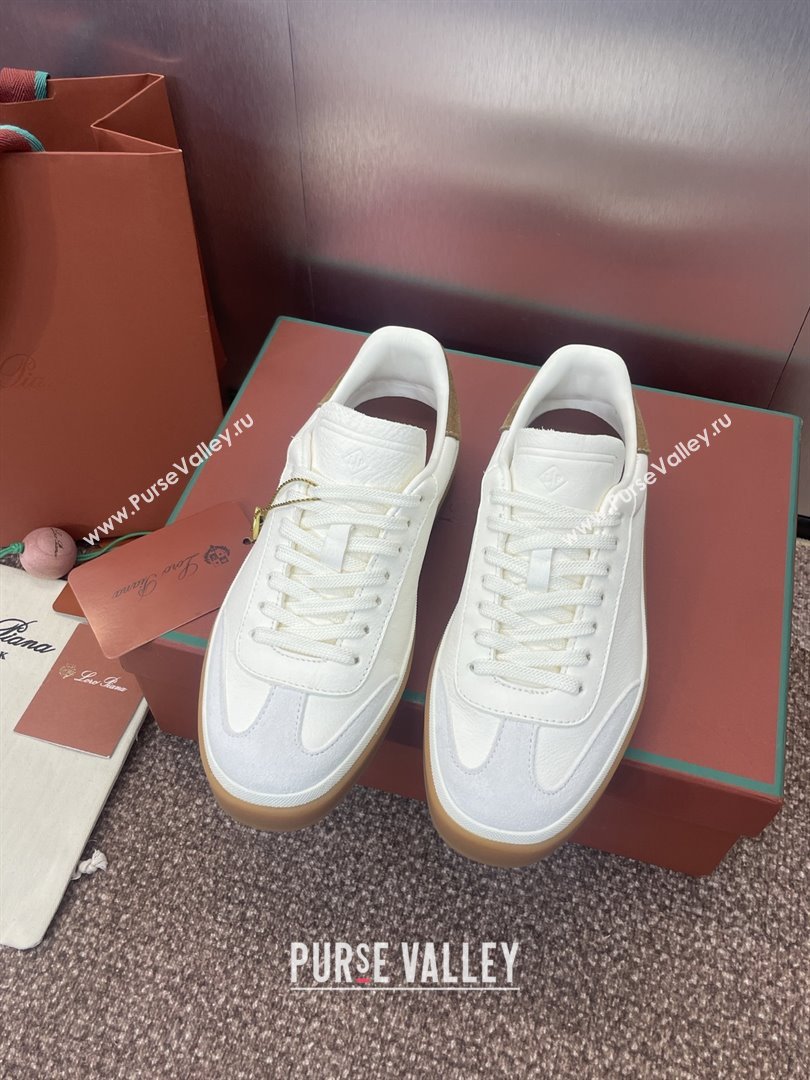 Loro Piana Tennis Walk Sneaker in Calfskin White 2025 (SS-25080806)