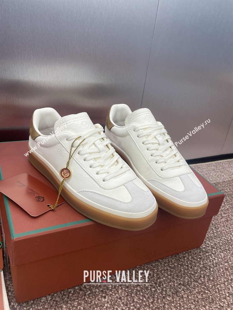 Loro Piana Tennis Walk Sneaker in Calfskin White 2025 (SS-25080806)