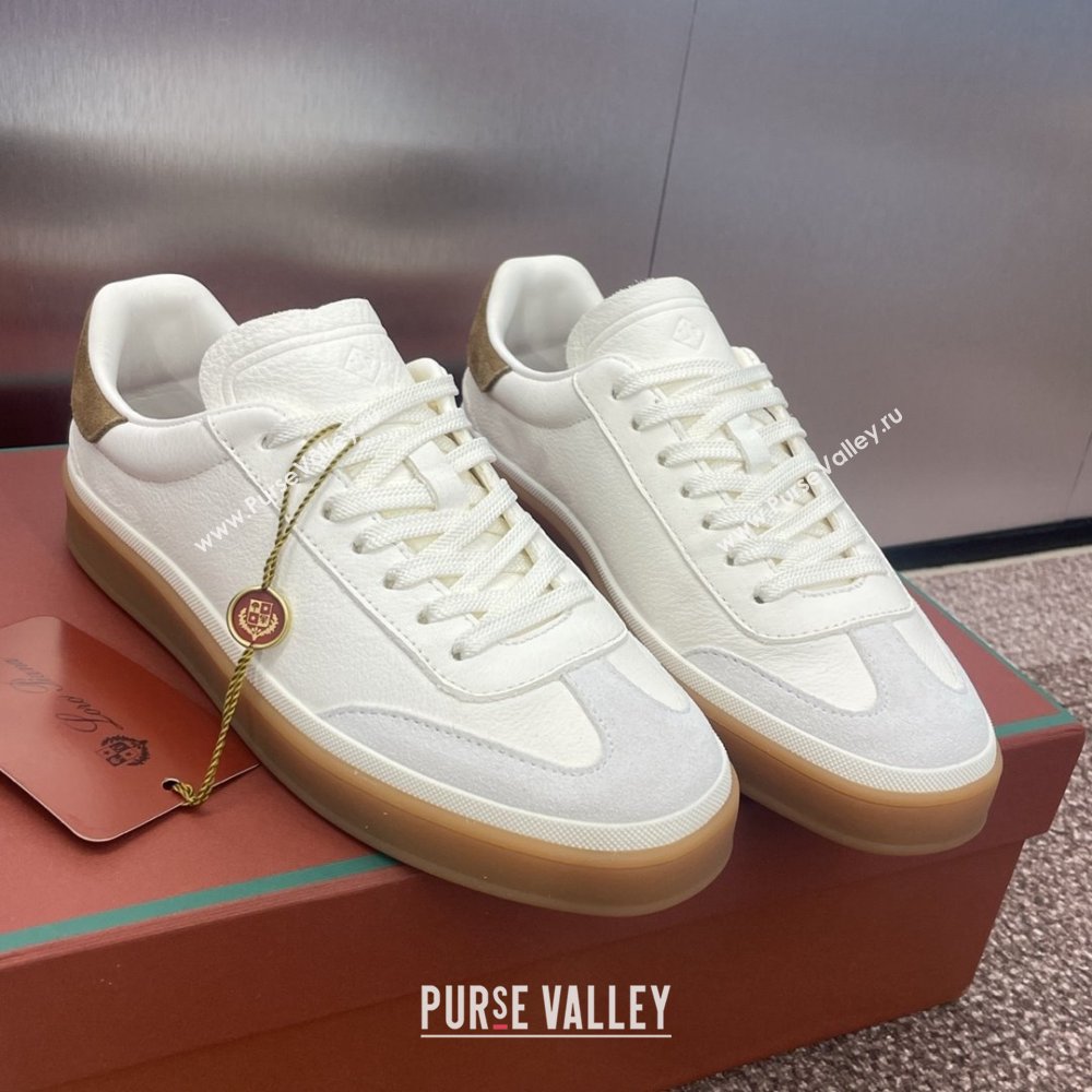 Loro Piana Tennis Walk Sneaker in Calfskin White 2025 (SS-25080806)