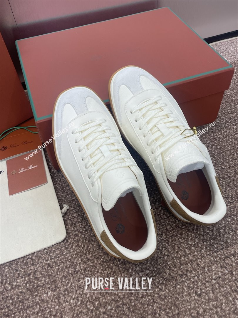 Loro Piana Tennis Walk Sneaker in Calfskin White 2025 (SS-25080806)