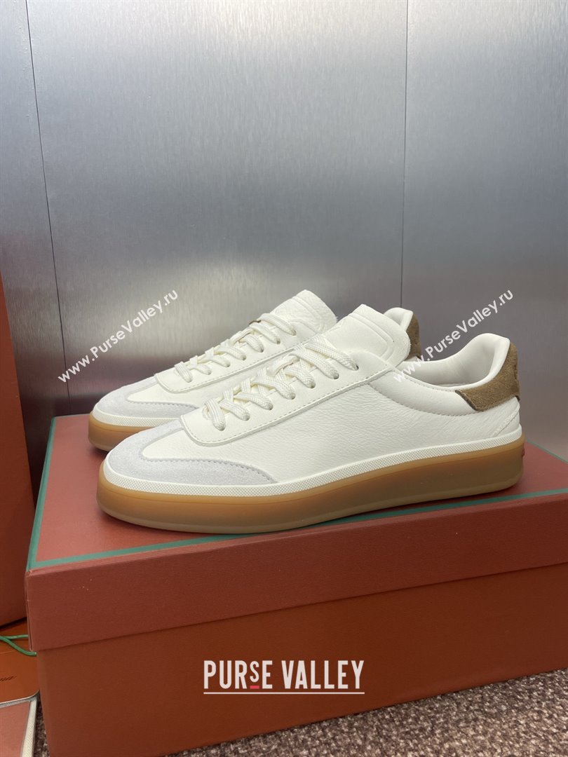 Loro Piana Tennis Walk Sneaker in Calfskin White 2025 (SS-25080806)