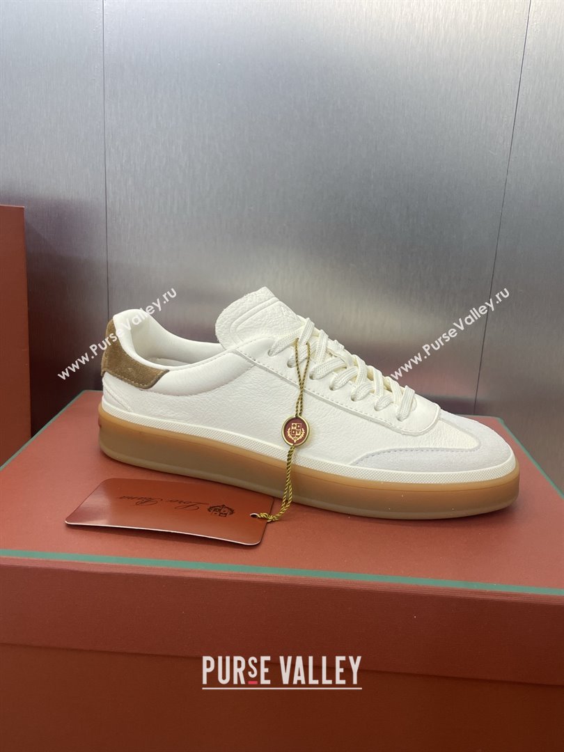 Loro Piana Tennis Walk Sneaker in Calfskin White 2025 (SS-25080806)
