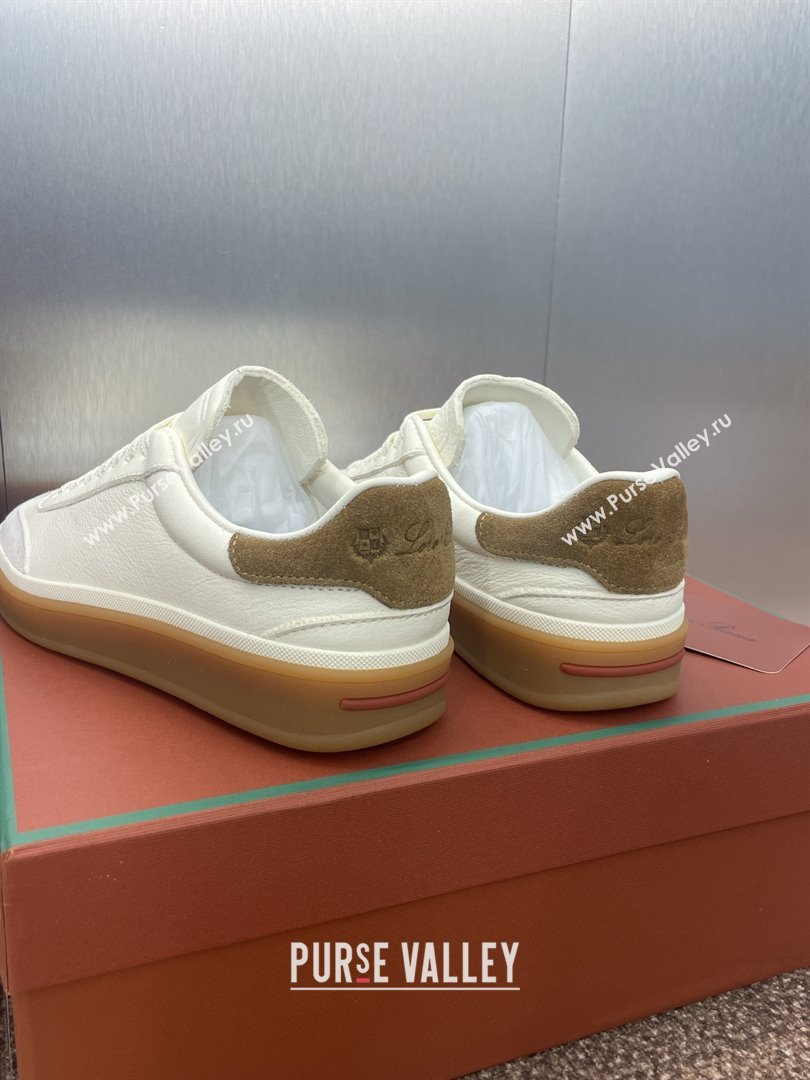 Loro Piana Tennis Walk Sneaker in Calfskin White 2025 (SS-25080806)