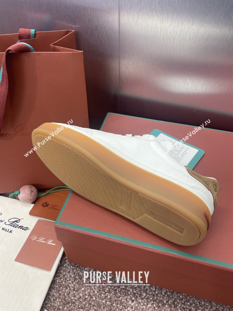 Loro Piana Tennis Walk Sneaker in Calfskin White 2025 (SS-25080806)