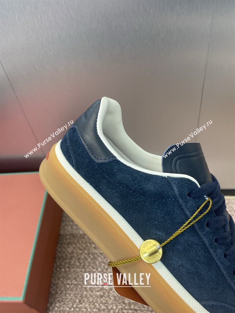 Loro Piana Tennis Walk Sneaker in Suede Dark Blue 2025 (SS-25080807)