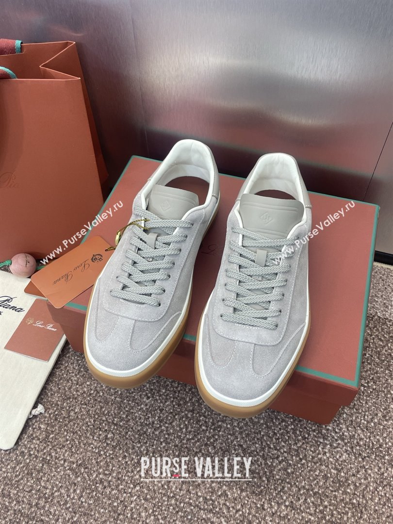 Loro Piana Tennis Walk Sneaker in Suede Light Grey 02 2025 (SS-25080809)