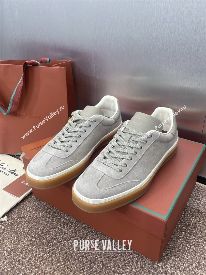 Loro Piana Tennis Walk Sneaker in Suede Light Grey 02 2025 (SS-25080809)