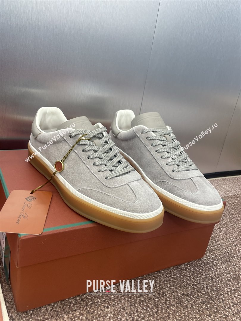 Loro Piana Tennis Walk Sneaker in Suede Light Grey 02 2025 (SS-25080809)