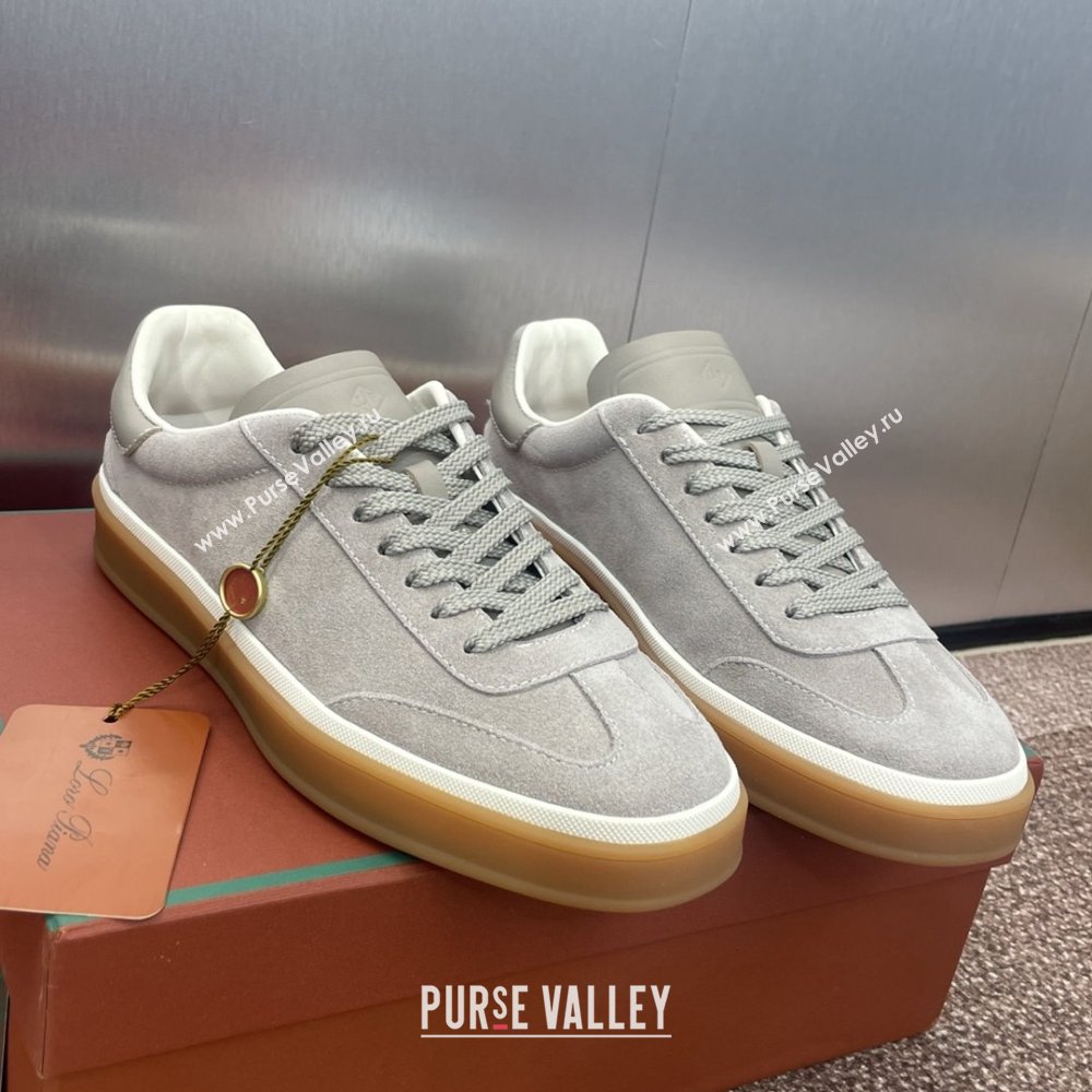 Loro Piana Tennis Walk Sneaker in Suede Light Grey 02 2025 (SS-25080809)