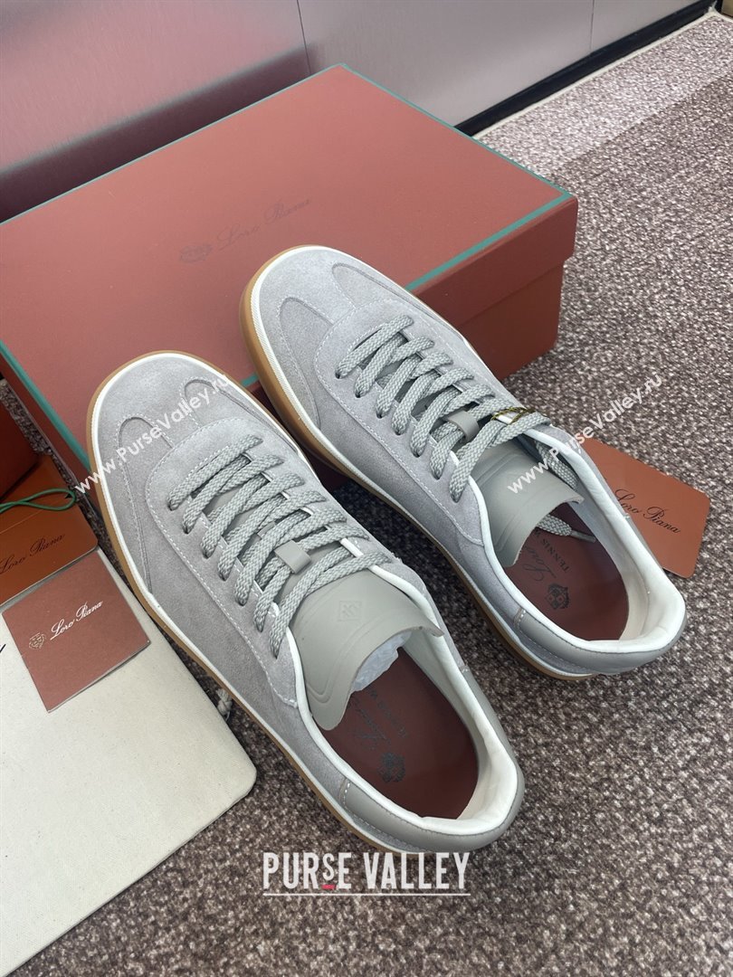 Loro Piana Tennis Walk Sneaker in Suede Light Grey 02 2025 (SS-25080809)