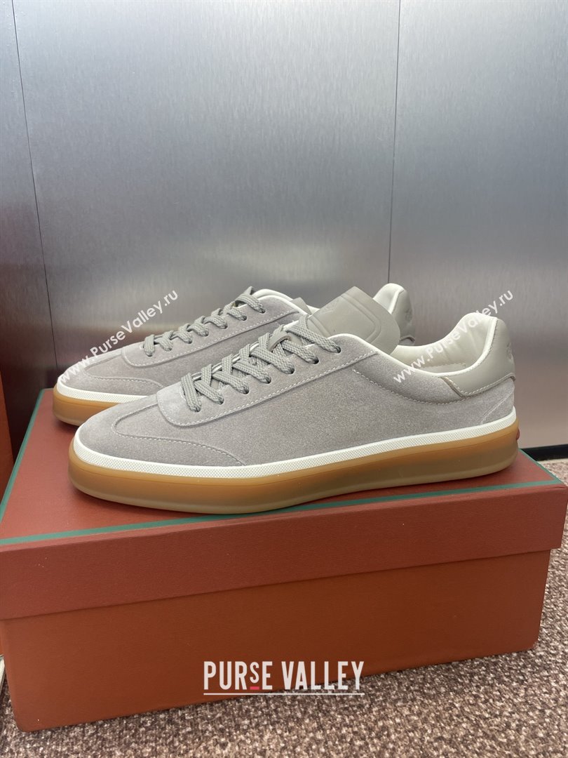Loro Piana Tennis Walk Sneaker in Suede Light Grey 02 2025 (SS-25080809)