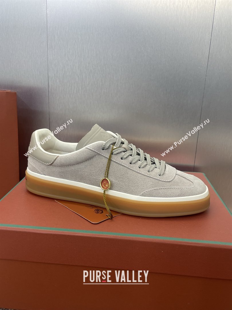 Loro Piana Tennis Walk Sneaker in Suede Light Grey 02 2025 (SS-25080809)