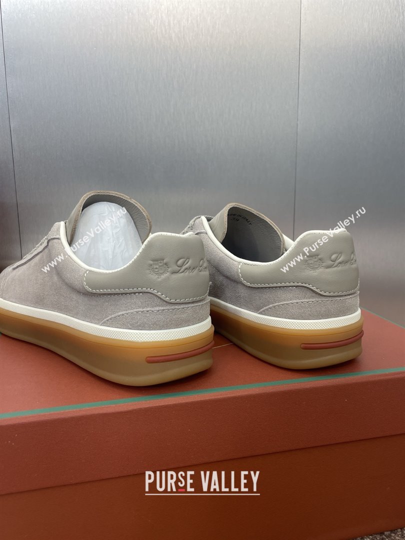 Loro Piana Tennis Walk Sneaker in Suede Light Grey 02 2025 (SS-25080809)