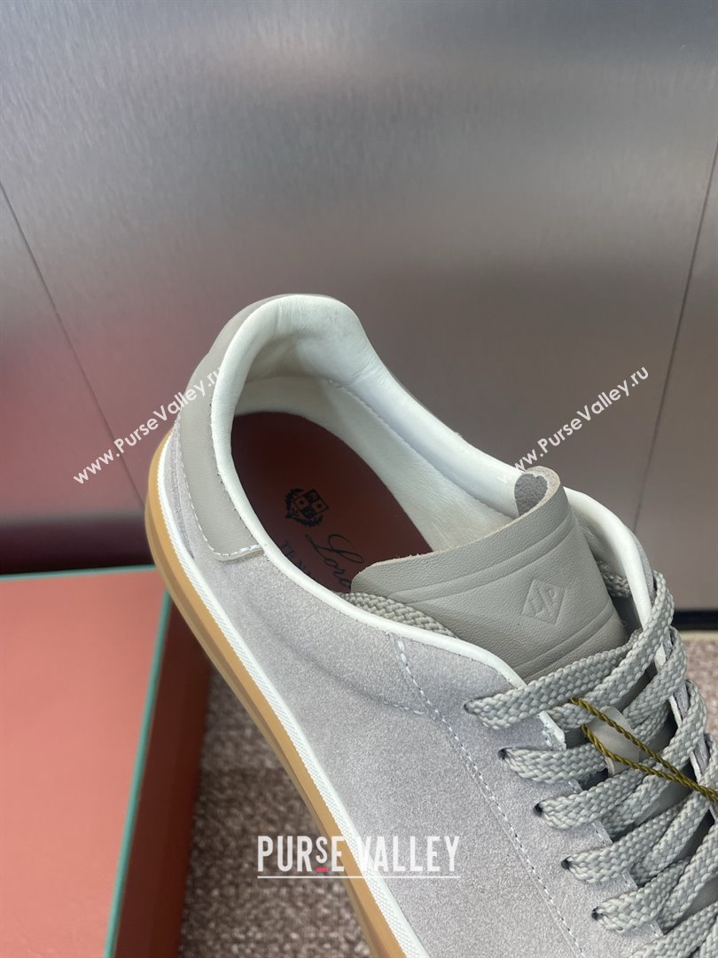 Loro Piana Tennis Walk Sneaker in Suede Light Grey 02 2025 (SS-25080809)