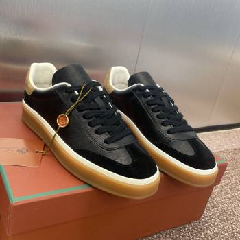 Loro Piana Tennis Walk Sneaker in Calfskin Suede Black 2025 (SS-25080811)