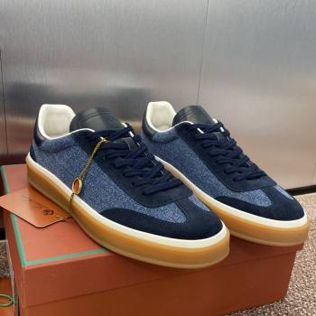 Loro Piana Tennis Walk Sneaker in Suede Denim Blue 2025 (SS-25080812)