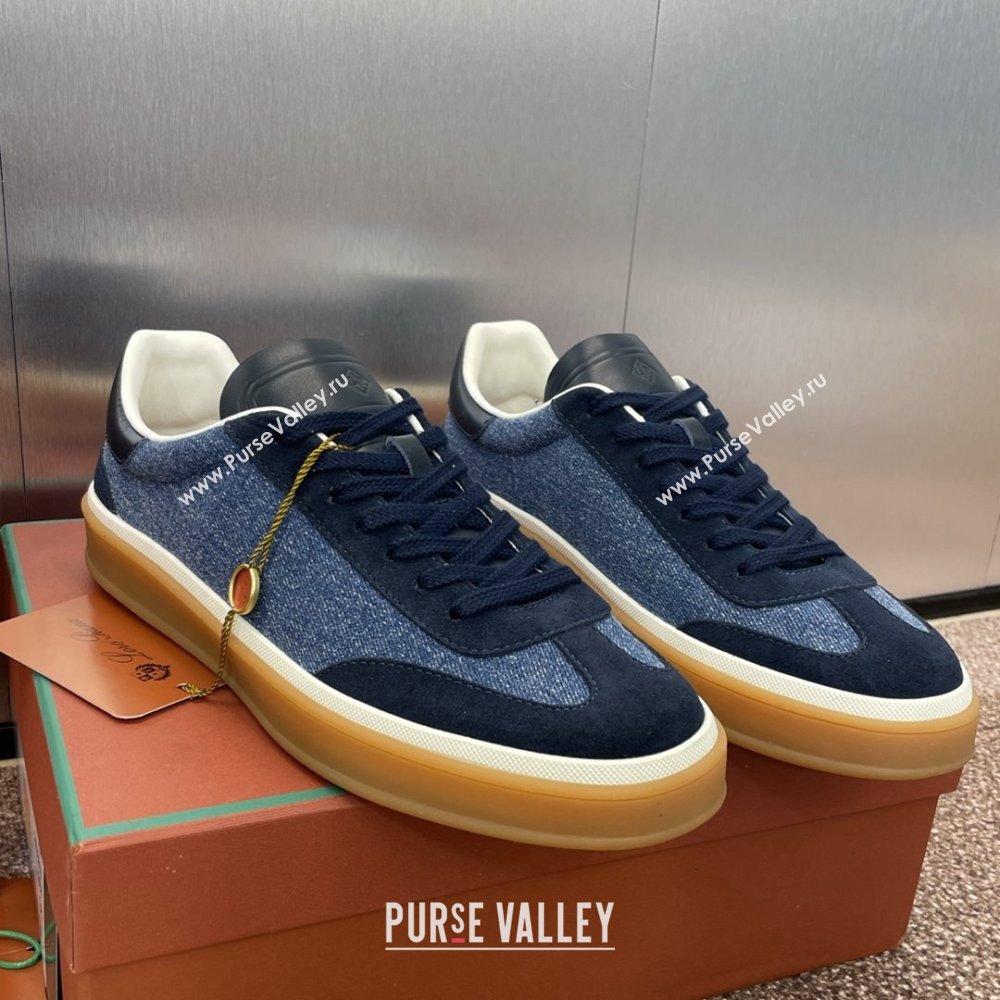 Loro Piana Tennis Walk Sneaker in Suede Denim Blue 2025 (SS-25080812)