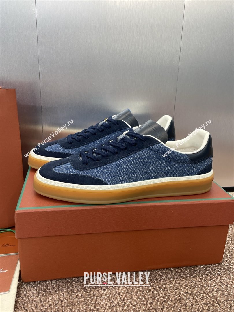 Loro Piana Tennis Walk Sneaker in Suede Denim Blue 2025 (SS-25080812)