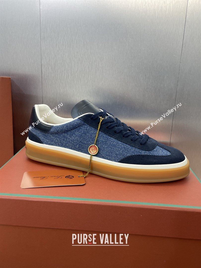 Loro Piana Tennis Walk Sneaker in Suede Denim Blue 2025 (SS-25080812)