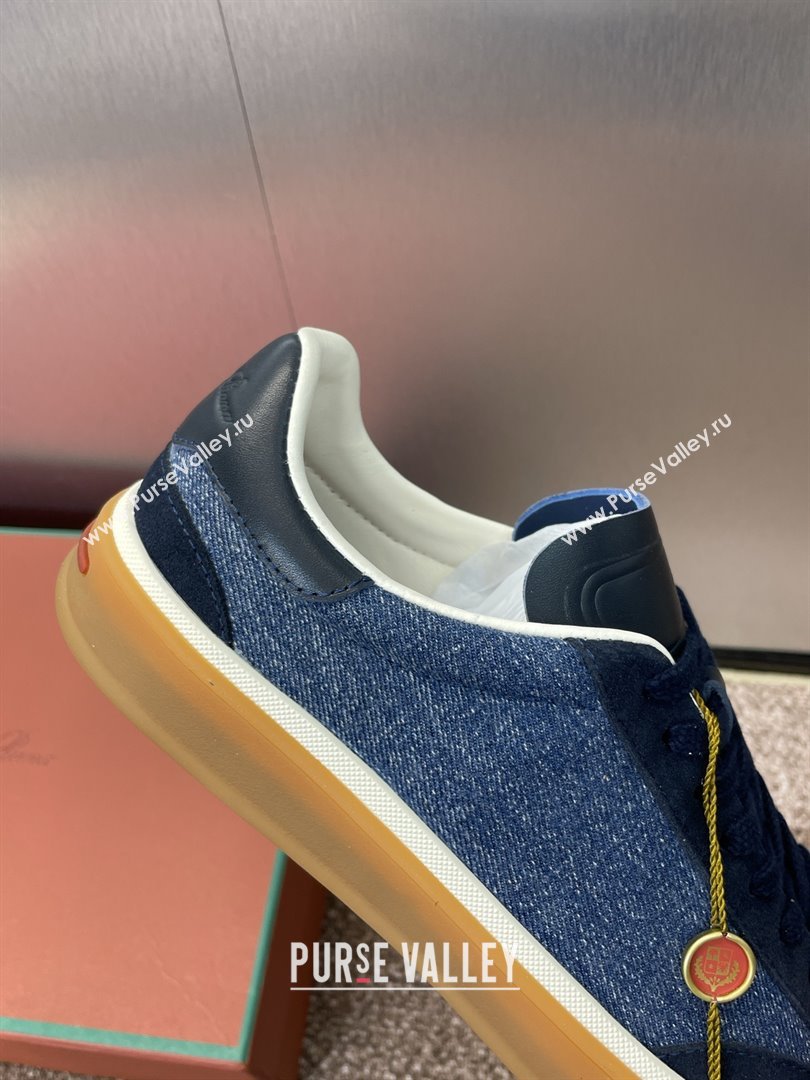 Loro Piana Tennis Walk Sneaker in Suede Denim Blue 2025 (SS-25080812)