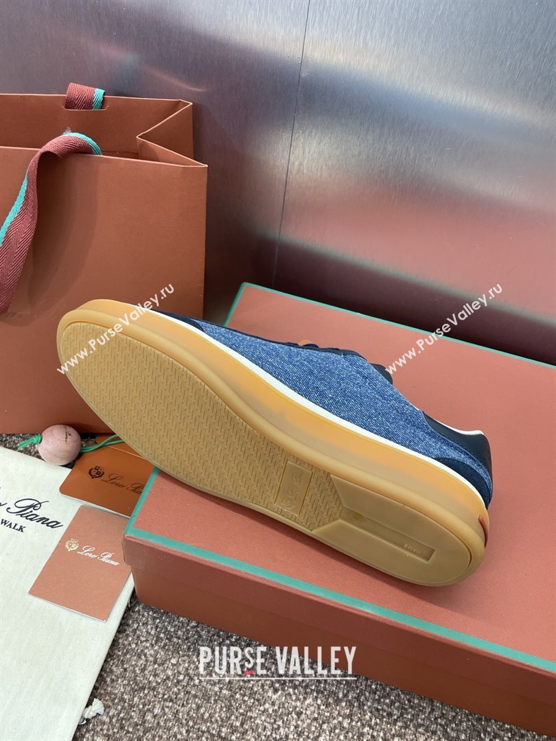 Loro Piana Tennis Walk Sneaker in Suede Denim Blue 2025 (SS-25080812)