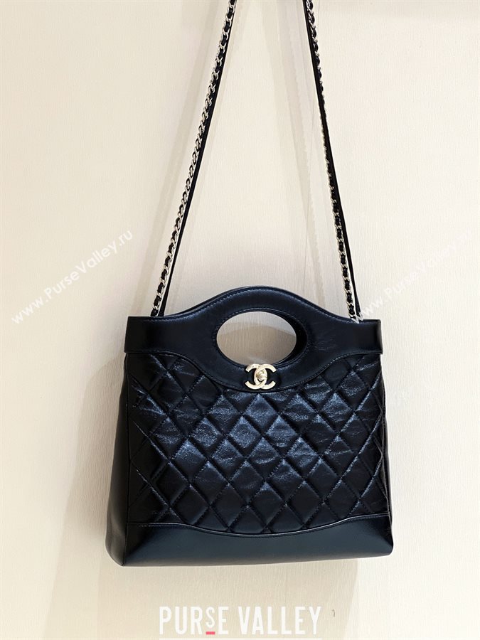 Chanel 31 Small Shopping Bag in Waxy Lambskin AS4853 Black 2025 Top Quality (SHUNY-25081104)