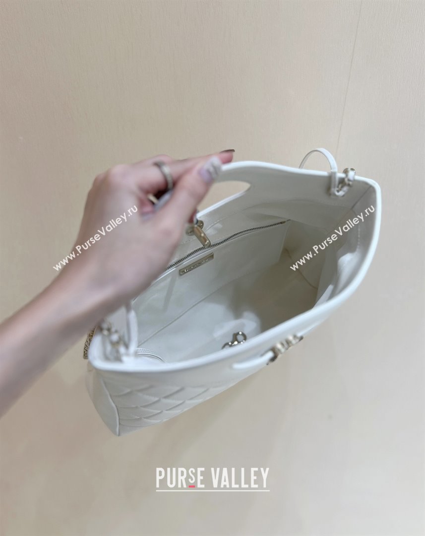 Chanel 31 Small Shopping Bag in Waxy Lambskin AS4853 White 2025 Top Quality (SHUNY-25081105)