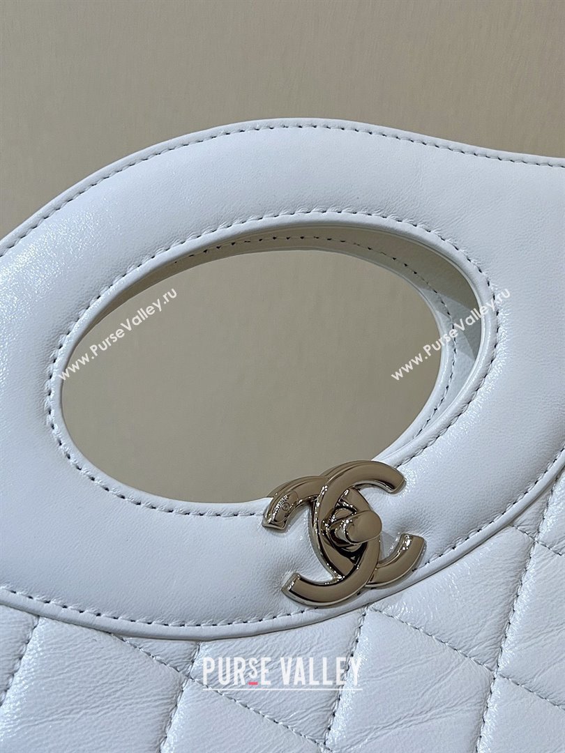 Chanel 31 Small Shopping Bag in Waxy Lambskin AS4853 White 2025 Top Quality (SHUNY-25081105)