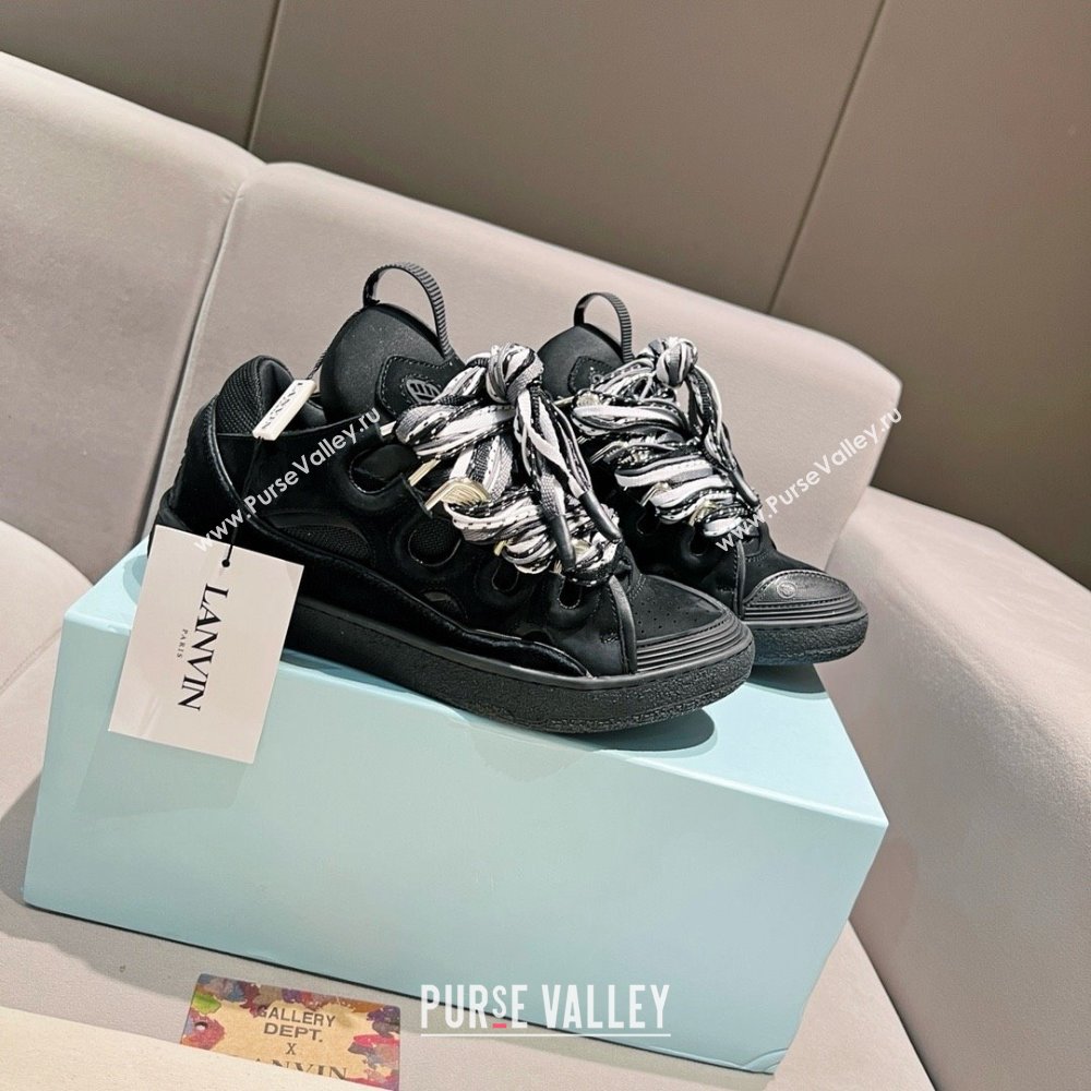 Lanvin X Gallery Department Leather Curb Sneakers L081113 Black 2025 (SS-25081113)