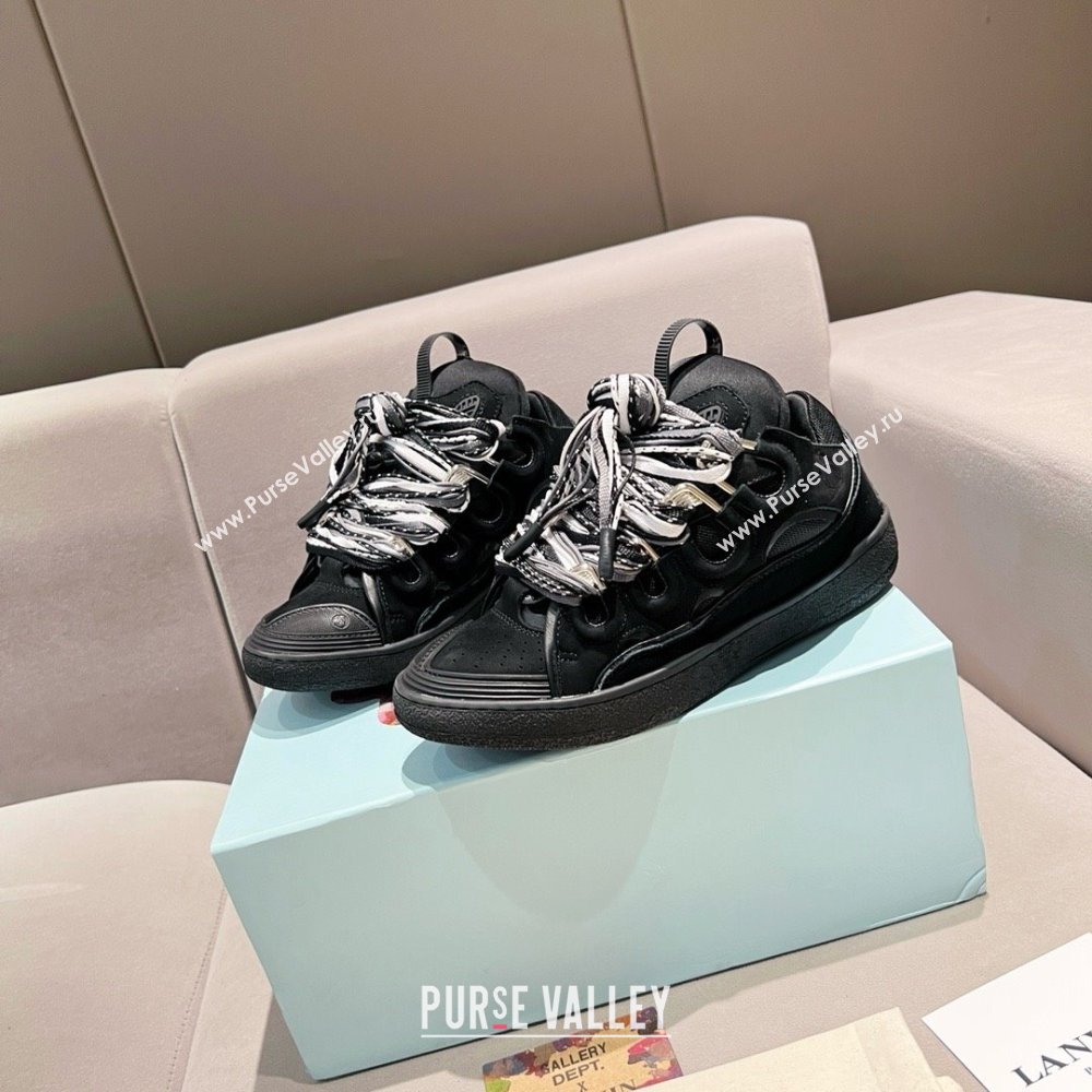 Lanvin X Gallery Department Leather Curb Sneakers L081113 Black 2025 (SS-25081113)