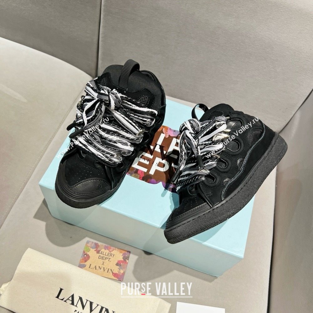 Lanvin X Gallery Department Leather Curb Sneakers L081113 Black 2025 (SS-25081113)