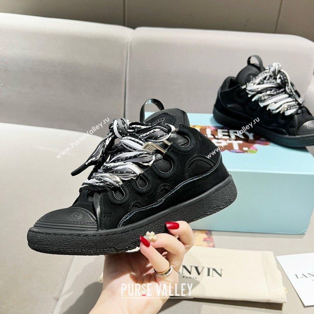 Lanvin X Gallery Department Leather Curb Sneakers L081113 Black 2025 (SS-25081113)