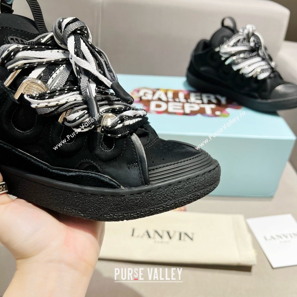 Lanvin X Gallery Department Leather Curb Sneakers L081113 Black 2025 (SS-25081113)