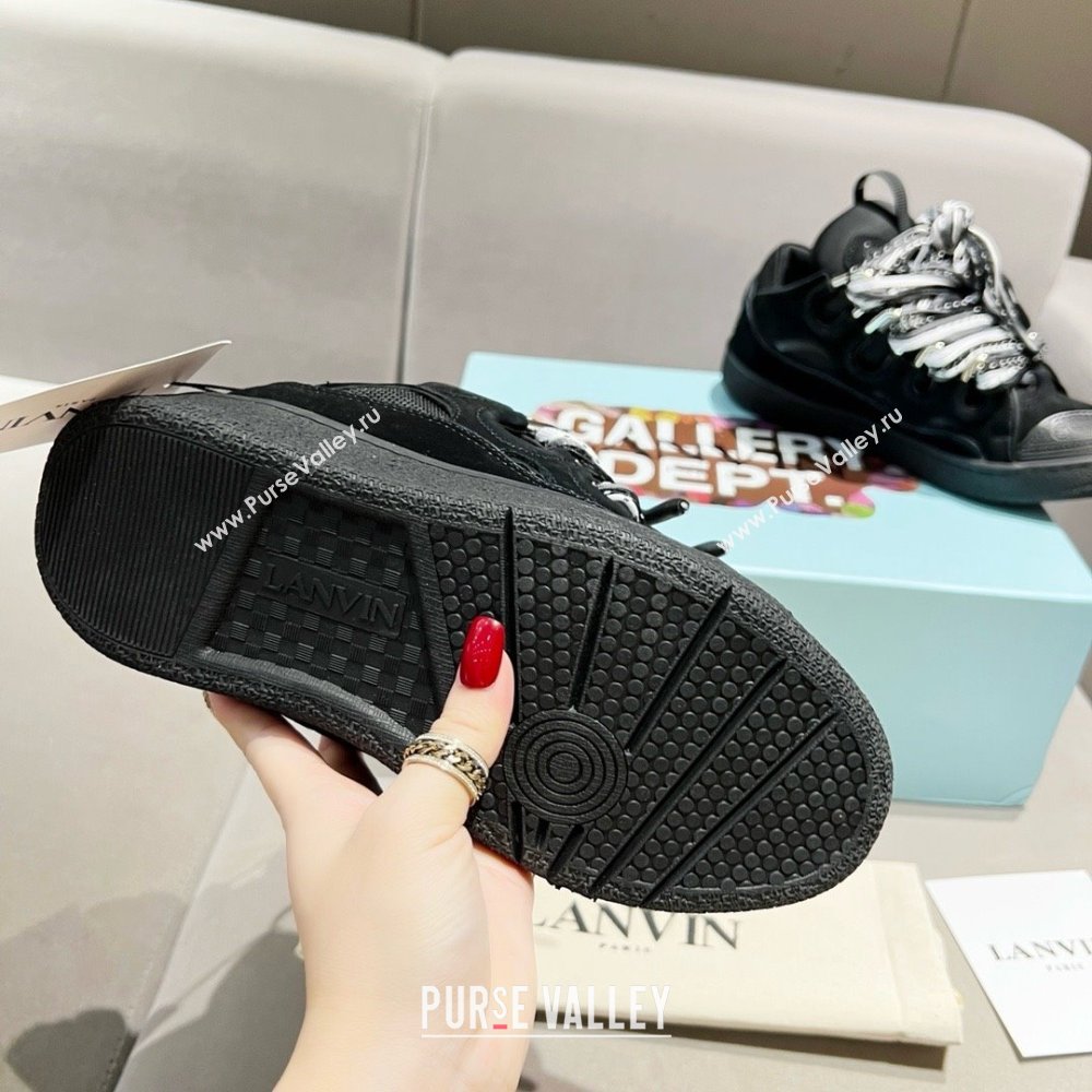 Lanvin X Gallery Department Leather Curb Sneakers L081113 Black 2025 (SS-25081113)
