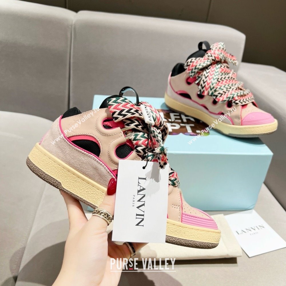 Lanvin X Gallery Department Leather Curb Sneakers L081114 Pink 2025 (SS-25081114)