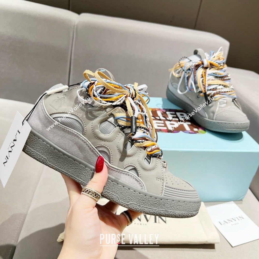 Lanvin X Gallery Department Leather Curb Sneakers L081112 Grey 2025 (SS-25081112)