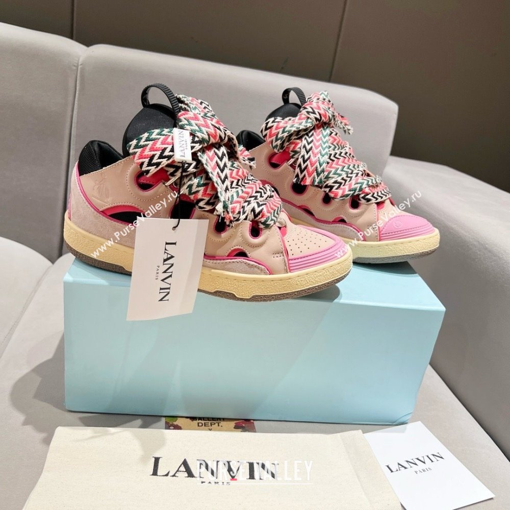 Lanvin X Gallery Department Leather Curb Sneakers L081114 Pink 2025 (SS-25081114)